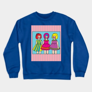 Colorful Retro Doll Crewneck Sweatshirt